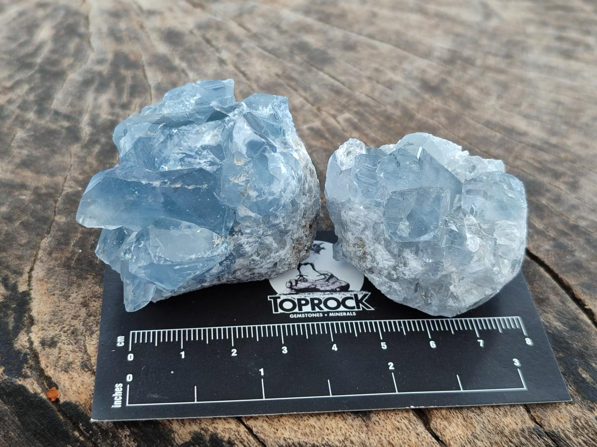 Natural Small Blue Celestite Specimens x 56 From Sakoany, Madagascar - Toprock Gemstones and Minerals 
