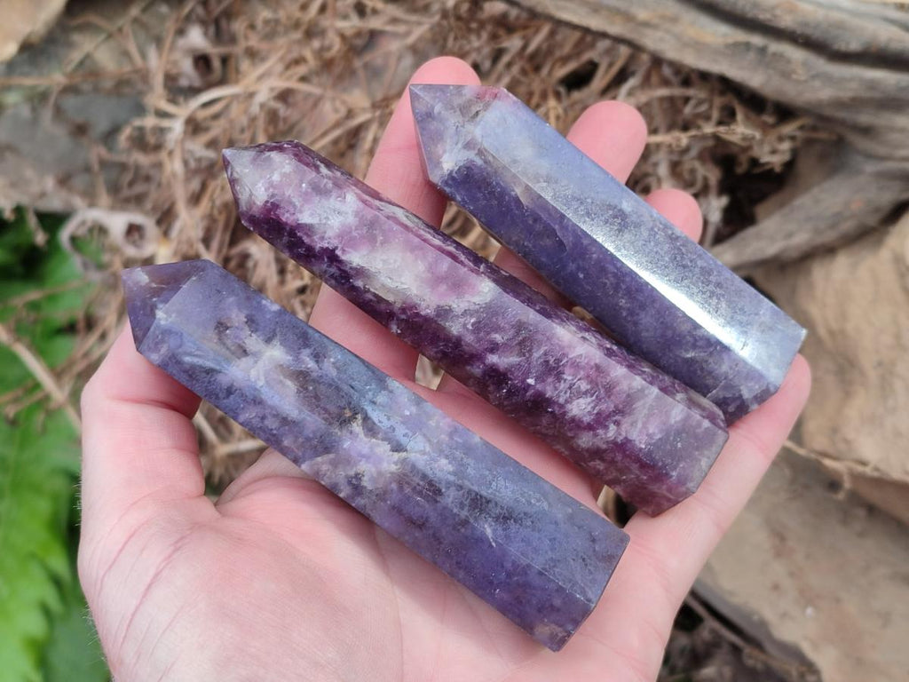 Polished Lepidolite Display Crystals x 12 From Ambatondrazaka, Madagascar - Toprock Gemstones and Minerals 