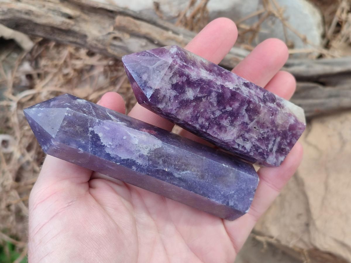 Polished Lepidolite Display Crystals x 12 From Ambatondrazaka, Madagascar - Toprock Gemstones and Minerals 
