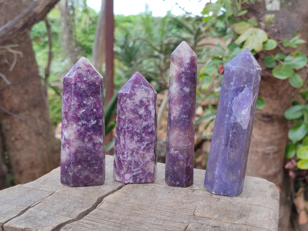 Polished Lepidolite Display Crystals x 12 From Ambatondrazaka, Madagascar - Toprock Gemstones and Minerals 
