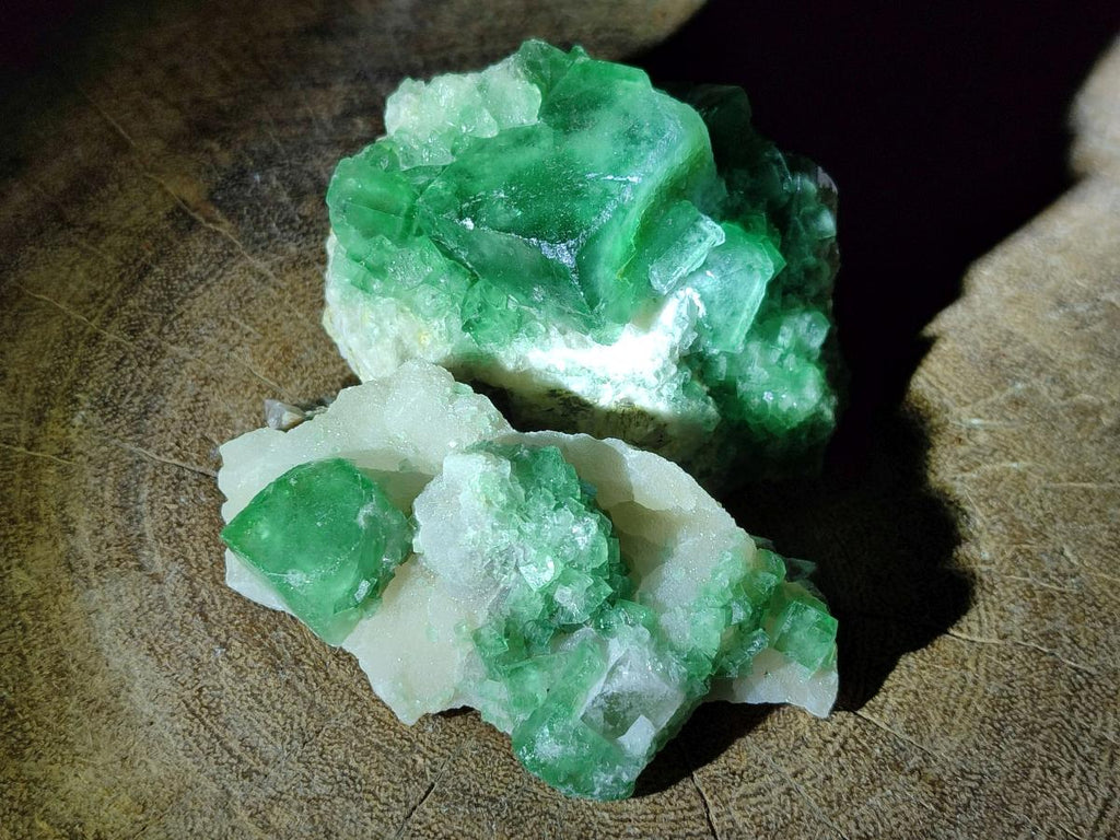 Natural Green Cubic Fluorite Specimens x 12 From Mandrosonoro, Madagascar - Toprock Gemstones and Minerals 