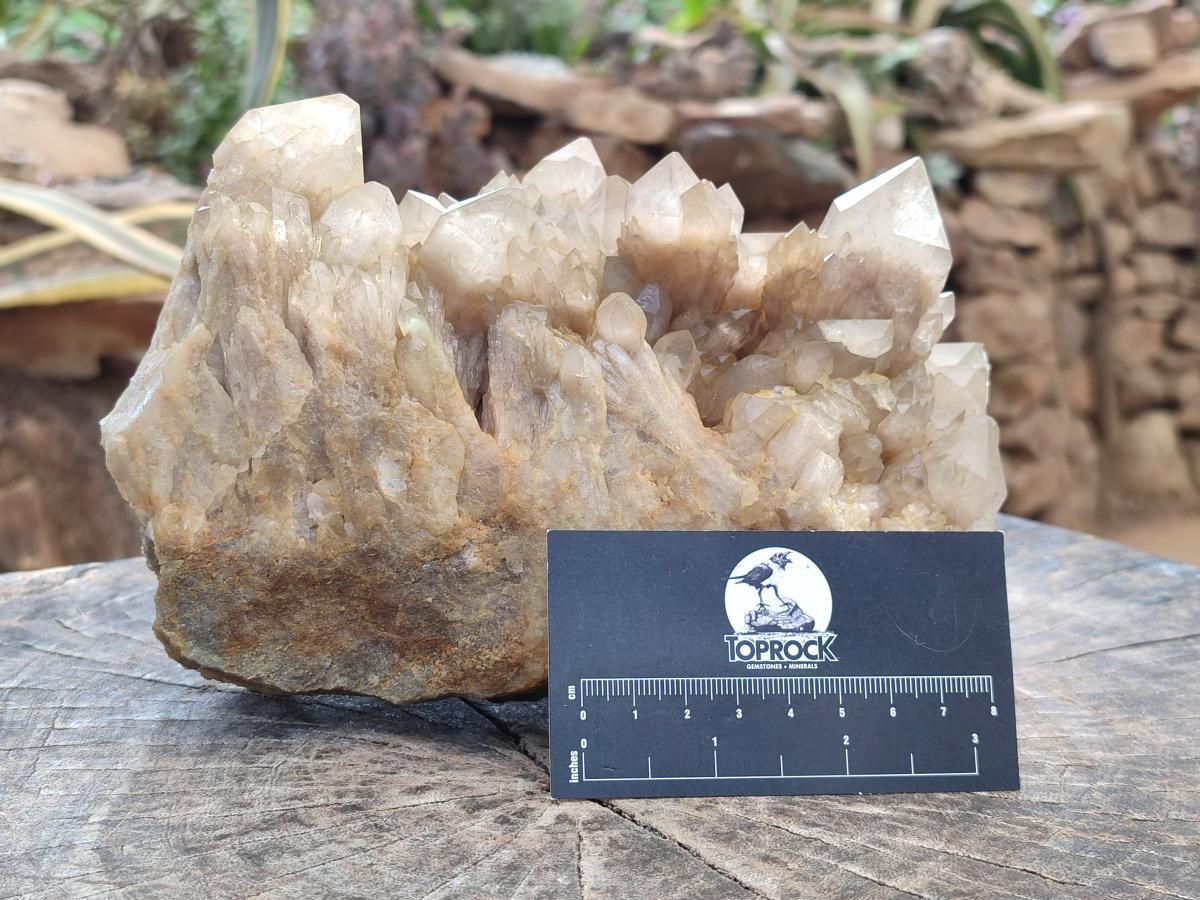 Natural Large Cascading White Phantom Smokey Luena Quartz Cluster x 1 From Luena, Congo - Toprock Gemstones and Minerals 