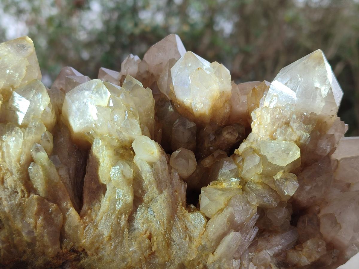 Natural Large Cascading White Phantom Smokey Luena Quartz Cluster x 1 From Luena, Congo - Toprock Gemstones and Minerals 
