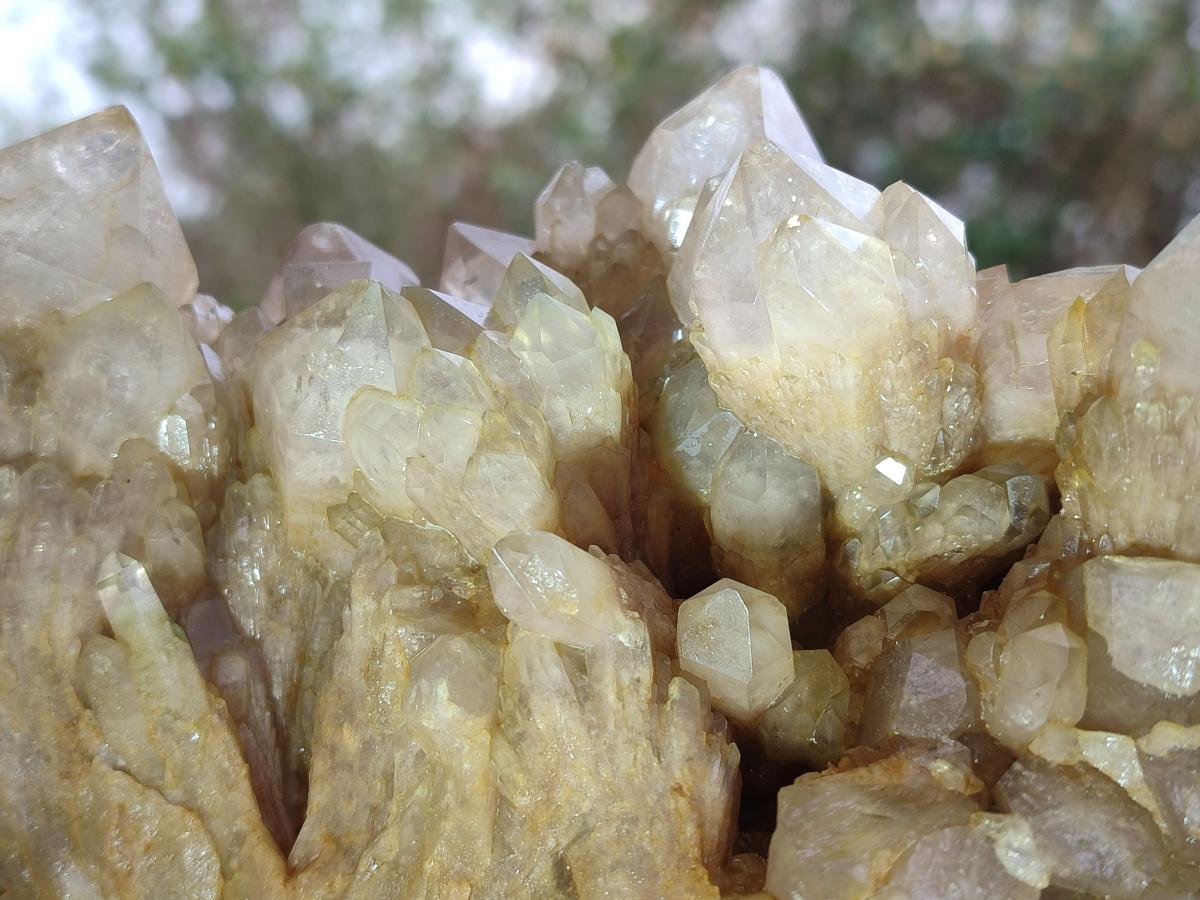 Natural Large Cascading White Phantom Smokey Luena Quartz Cluster x 1 From Luena, Congo - Toprock Gemstones and Minerals 