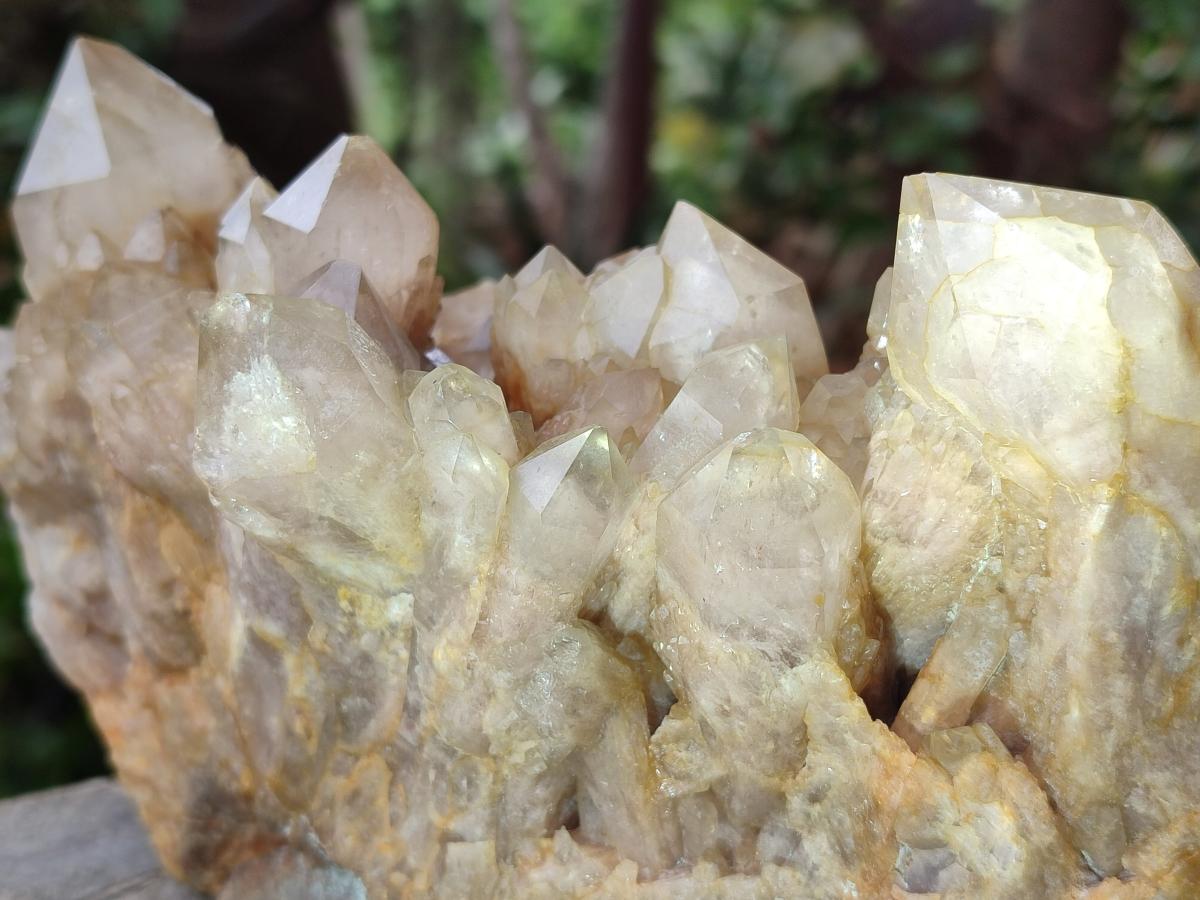 Natural Large Cascading White Phantom Smokey Luena Quartz Cluster x 1 From Luena, Congo - Toprock Gemstones and Minerals 