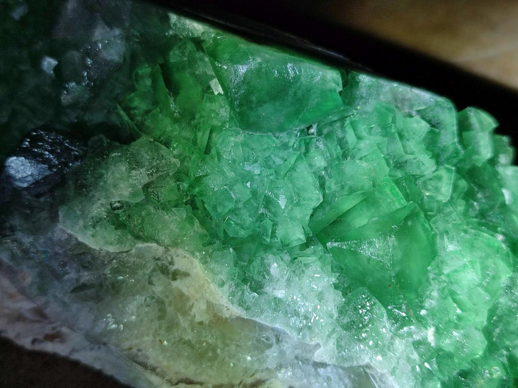 Natural Cabinet Size Green Cubic Fluorite Specimens x 3 From Mandrosonoro, Madagascar - Toprock Gemstones and Minerals 