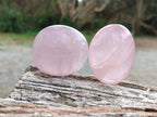 Polished Gemmy Rose Quartz Palm Stones x 20 From Madagascar - Toprock Gemstones and Minerals 