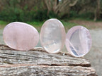 Polished Gemmy Rose Quartz Palm Stones x 20 From Madagascar - Toprock Gemstones and Minerals 
