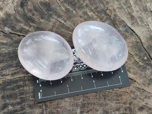 Polished Gemmy Rose Quartz Palm Stones x 20 From Madagascar