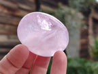 Polished Gemmy Rose Quartz Palm Stones x 20 From Madagascar - Toprock Gemstones and Minerals 