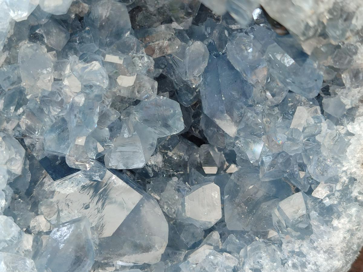 Natural Large Blue Celestite Geode Specimen x 1 From Sakoany, Madagascar - Toprock Gemstones and Minerals 