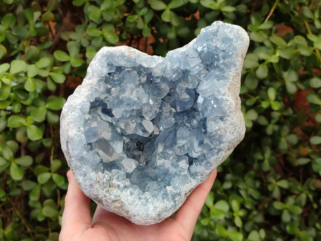 Natural Large Blue Celestite Geode Specimen x 1 From Sakoany, Madagascar - Toprock Gemstones and Minerals 