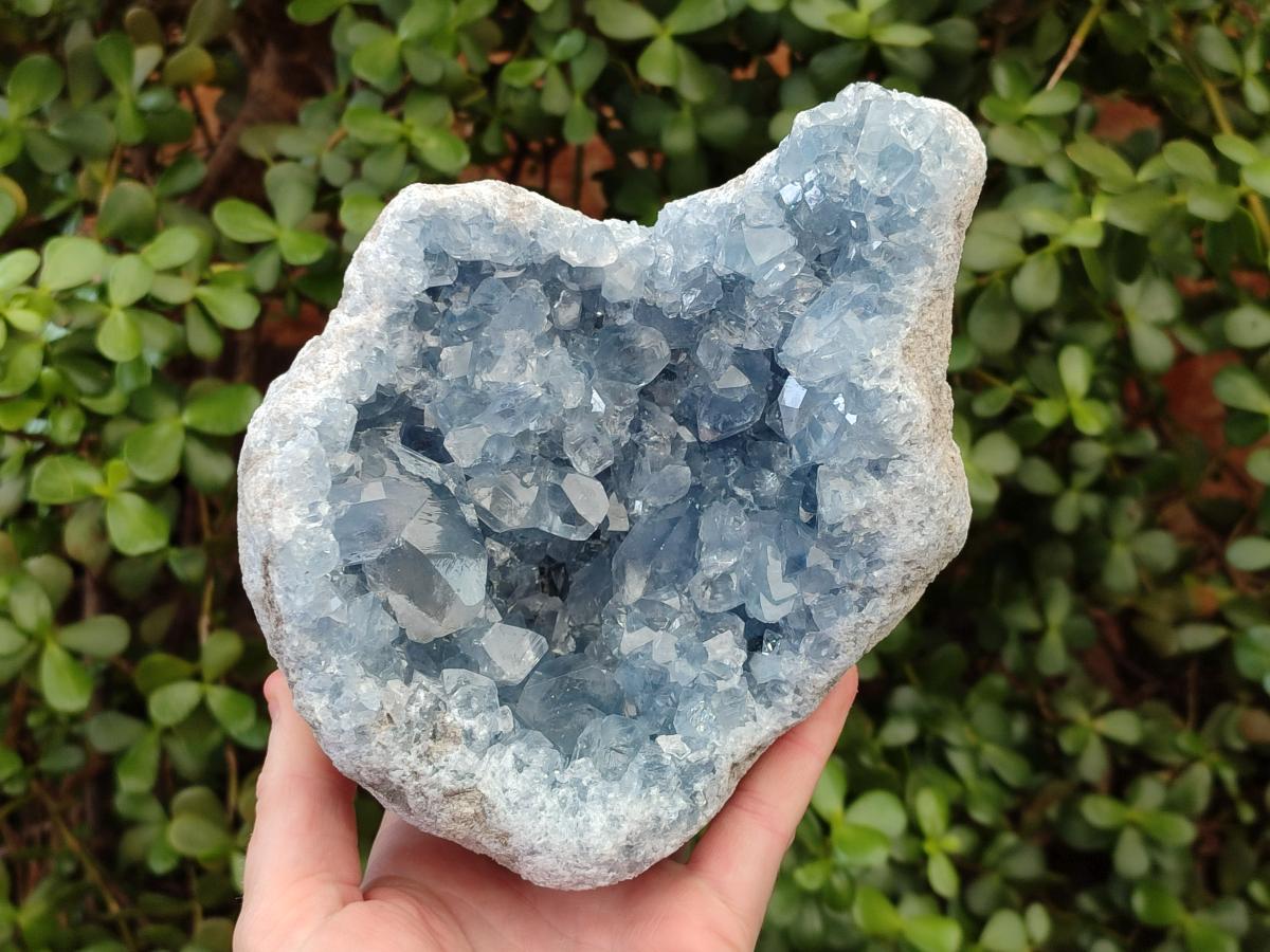 Natural Large Blue Celestite Geode Specimen x 1 From Sakoany, Madagascar - Toprock Gemstones and Minerals 