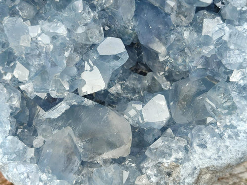 Natural Large Blue Celestite Geode Specimen x 1 From Sakoany, Madagascar - Toprock Gemstones and Minerals 