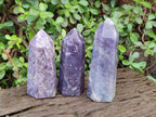 Polished Lepidolite Display Crystals x 3 From Ambatondrazaka, Madagascar - Toprock Gemstones and Minerals 