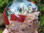Polished Bloodstone Spheres x 3 From Swaziland - Toprock Gemstones and Minerals 
