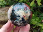 Polished Bloodstone Spheres x 3 From Swaziland - Toprock Gemstones and Minerals 