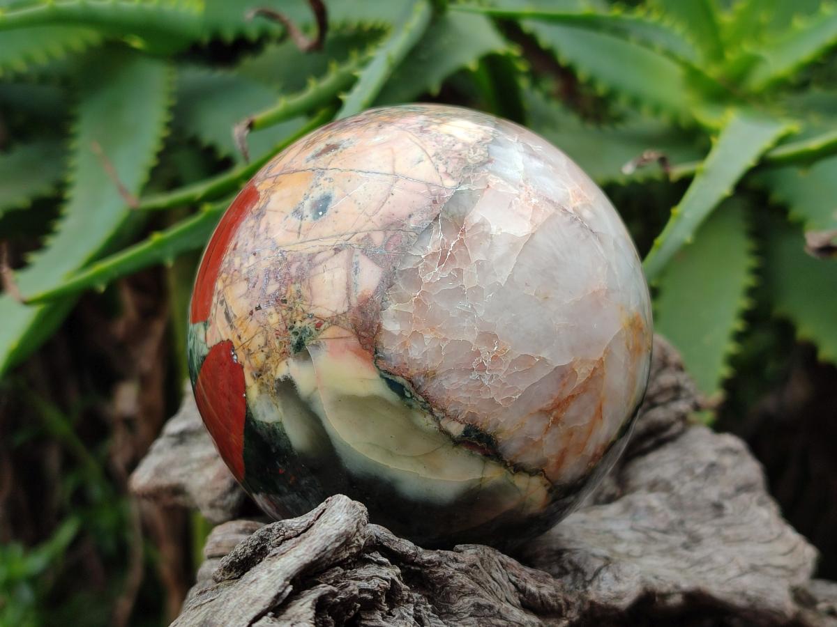 Polished Bloodstone Spheres x 3 From Swaziland - Toprock Gemstones and Minerals 