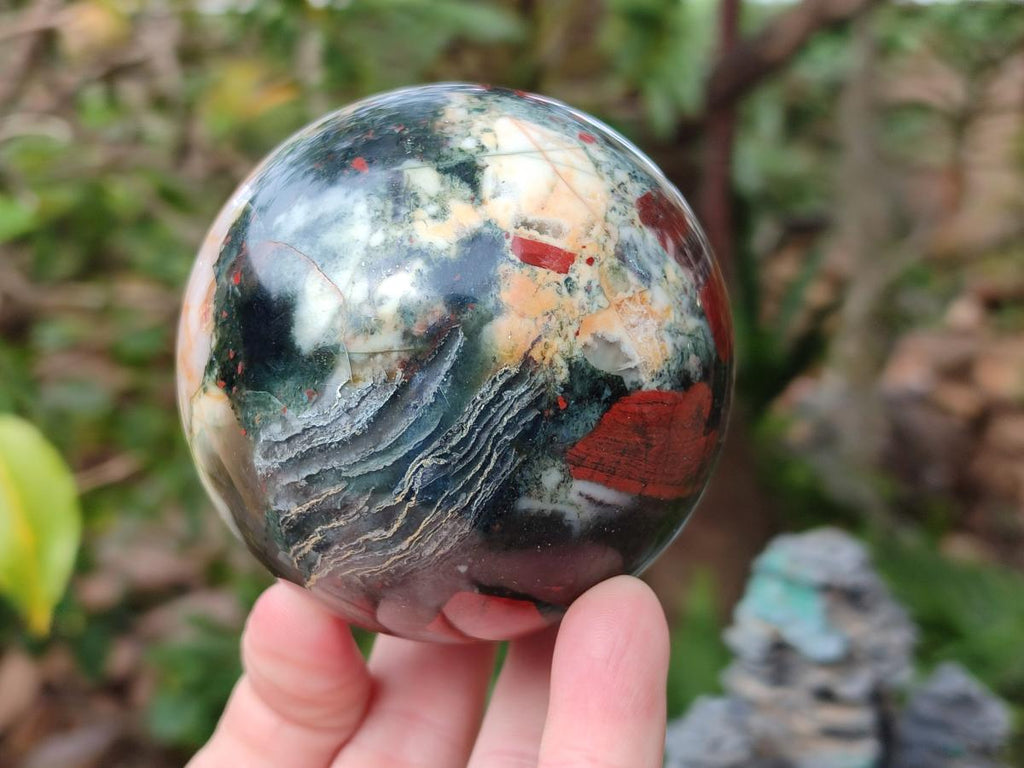Polished Bloodstone Spheres x 3 From Swaziland - Toprock Gemstones and Minerals 