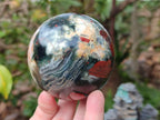 Polished Bloodstone Spheres x 3 From Swaziland - Toprock Gemstones and Minerals 