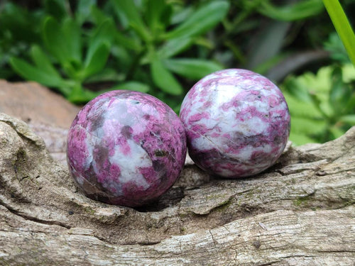 Polished Rubellite Pink Tourmaline Hearts x 12 From Ambatondrazaka, Madagascar - Toprock Gemstones and Minerals 