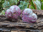Polished Rubellite Pink Tourmaline Hearts x 12 From Ambatondrazaka, Madagascar - Toprock Gemstones and Minerals 