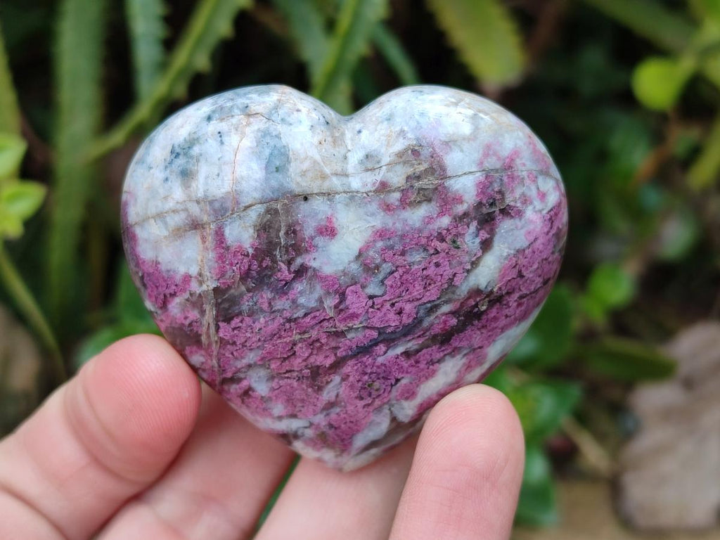 Polished Rubellite Pink Tourmaline Hearts x 12 From Ambatondrazaka, Madagascar - Toprock Gemstones and Minerals 