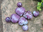 Polished Rubellite Pink Tourmaline Hearts x 12 From Ambatondrazaka, Madagascar - Toprock Gemstones and Minerals 