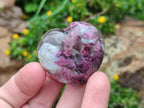 Polished Rubellite Pink Tourmaline Hearts x 12 From Ambatondrazaka, Madagascar - Toprock Gemstones and Minerals 