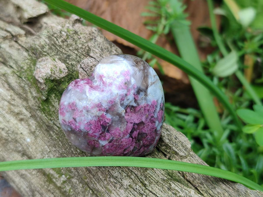 Polished Rubellite Pink Tourmaline Hearts x 12 From Ambatondrazaka, Madagascar - Toprock Gemstones and Minerals 