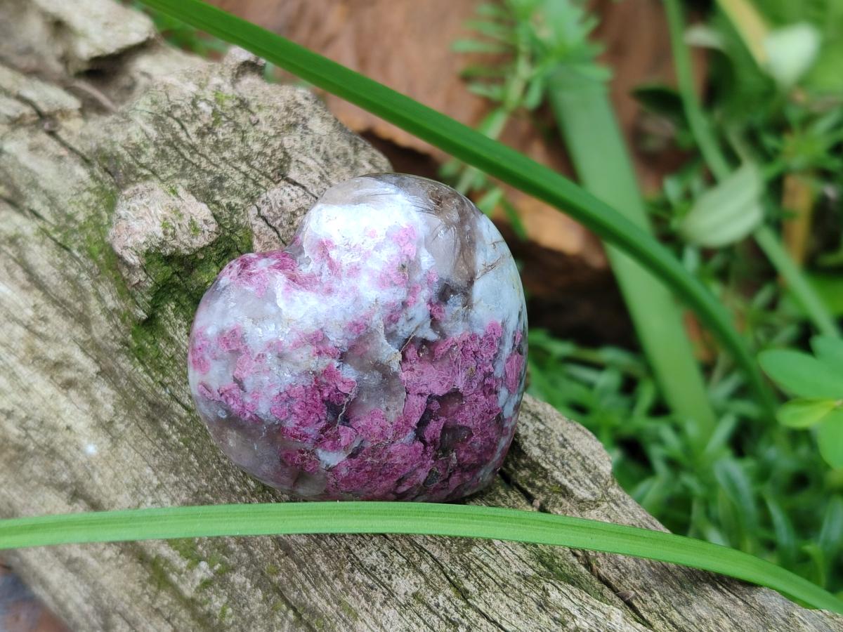 Polished Rubellite Pink Tourmaline Hearts x 12 From Ambatondrazaka, Madagascar - Toprock Gemstones and Minerals 