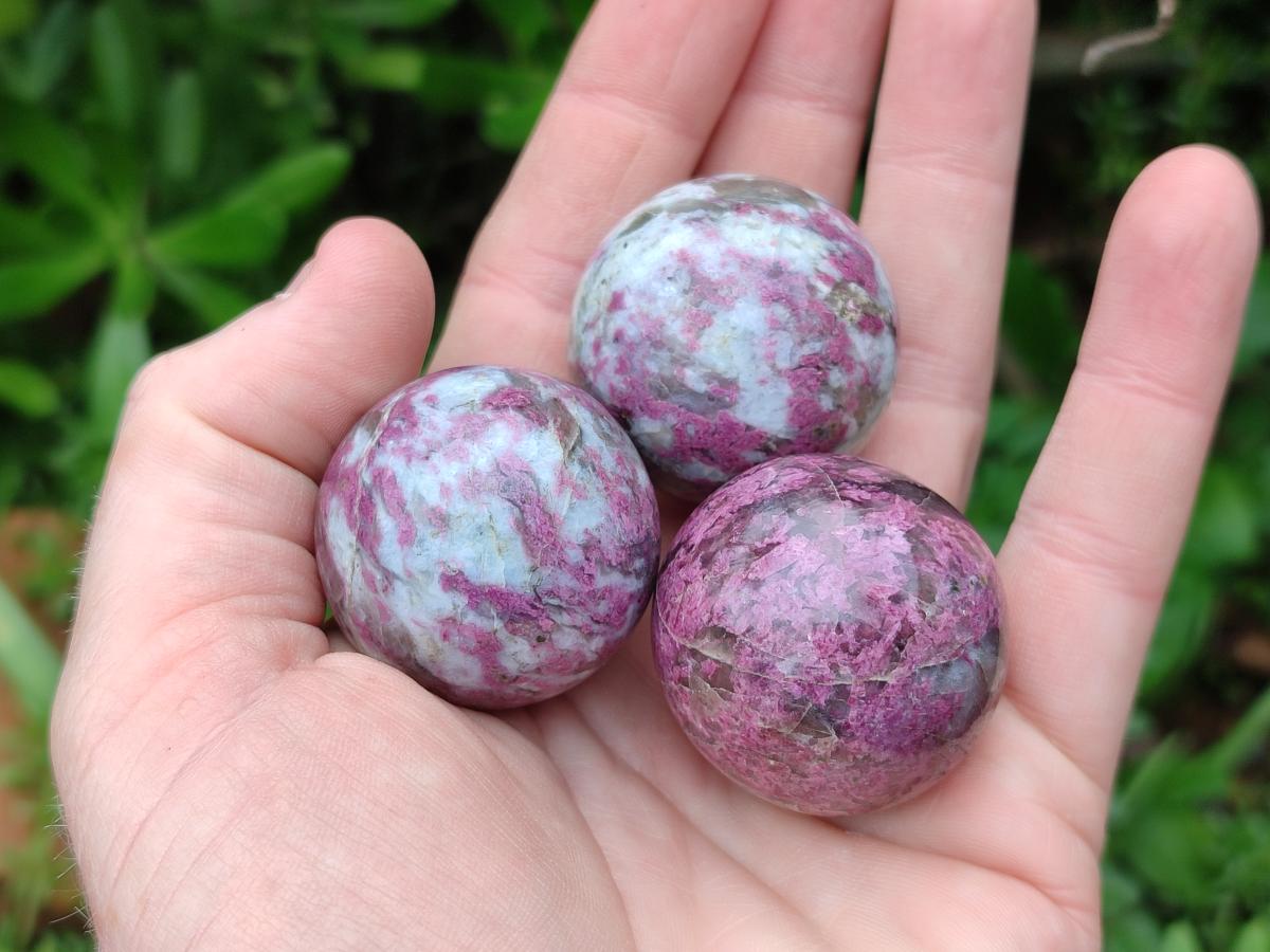Polished Rubellite Pink Tourmaline Hearts x 12 From Ambatondrazaka, Madagascar - Toprock Gemstones and Minerals 