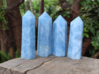 Polished Blue Calcite Display Crystals x 6 From Madagascar - Toprock Gemstones and Minerals 