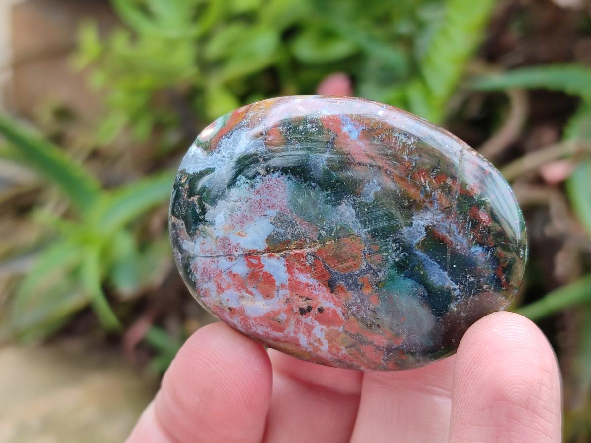 Polished Rare Ocean Jasper Galets x 24 From Northwest Coast, Madagascar - Toprock Gemstones and Minerals 