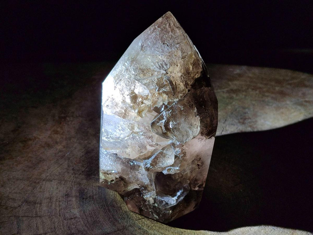 Polished Large Skeletal Smokey Quartz Crystal x 1 From Madagascar - Toprock Gemstones and Minerals 