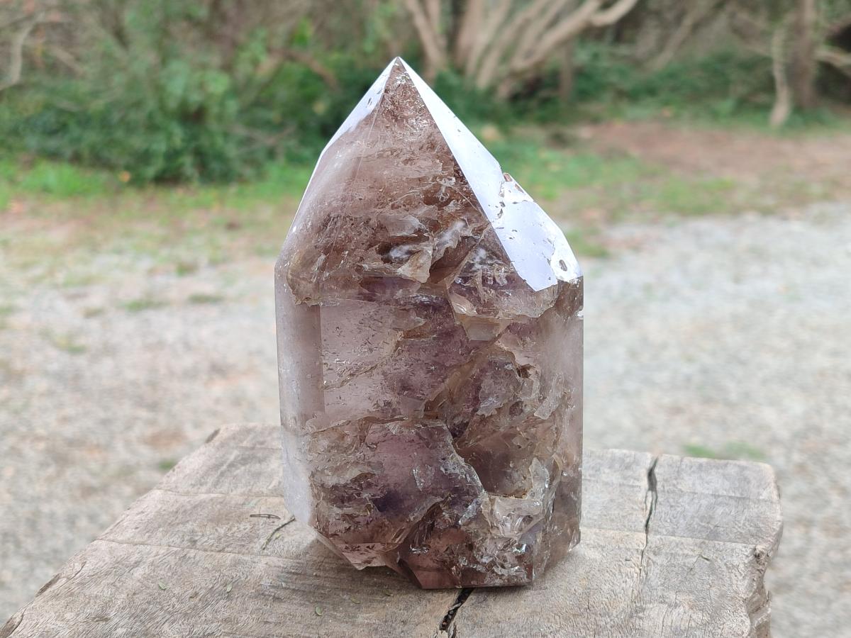 Polished Large Skeletal Smokey Quartz Crystal x 1 From Madagascar - Toprock Gemstones and Minerals 