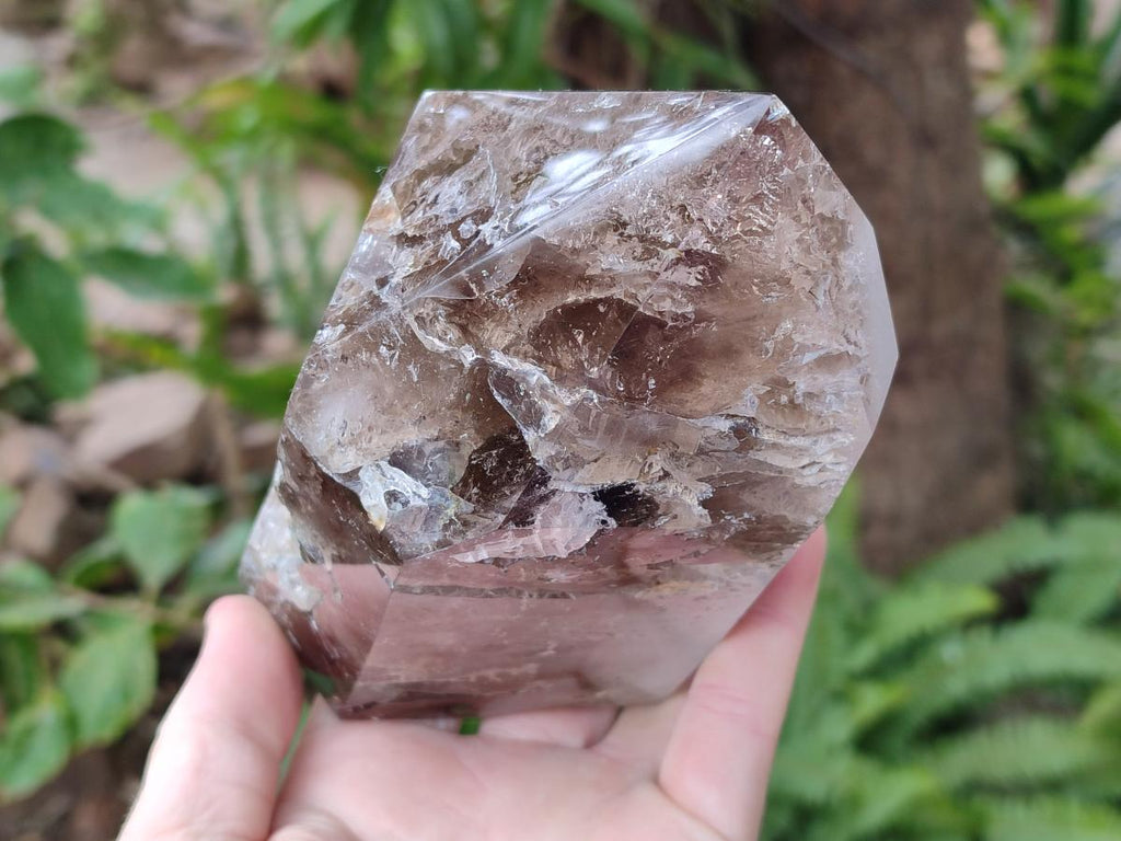 Polished Large Skeletal Smokey Quartz Crystal x 1 From Madagascar - Toprock Gemstones and Minerals 