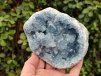 Natural Cabinet Sized Blue Celestite Geode Specimens x 2 From Sakoany, Madagascar - Toprock Gemstones and Minerals 