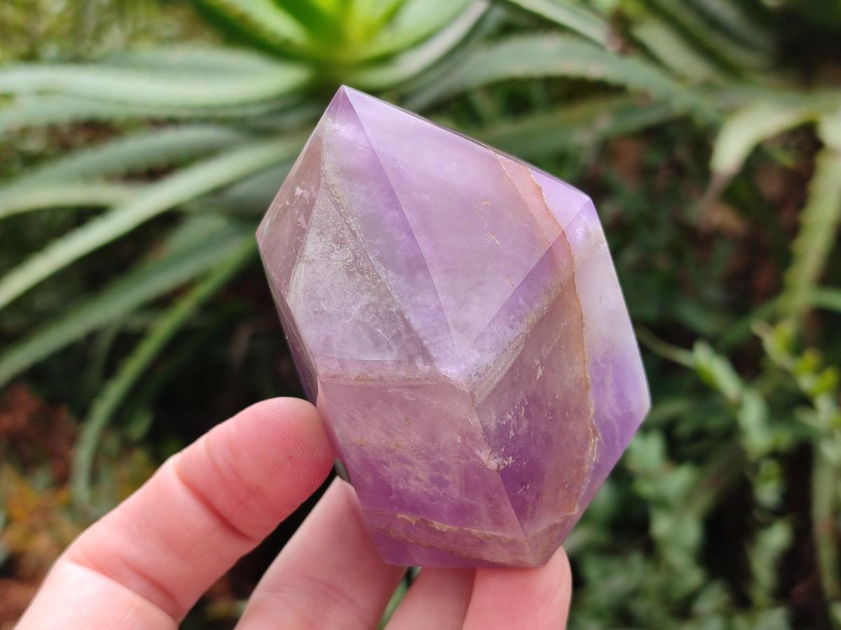 Polished Chevron Amethyst Display Crystals x 4 From Madagascar - Toprock Gemstones and Minerals 