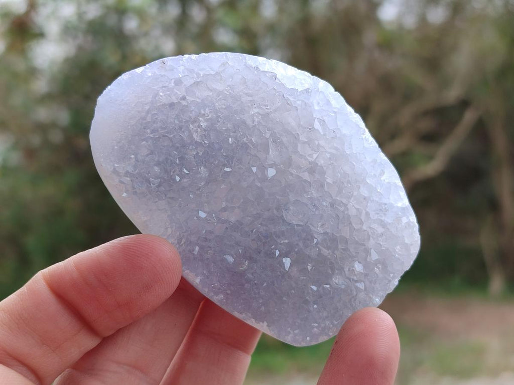 Polished Blue Lace Agate Standing Display Pieces and Free Forms x 12 From Nsanje, Malawi - Toprock Gemstones and Minerals 
