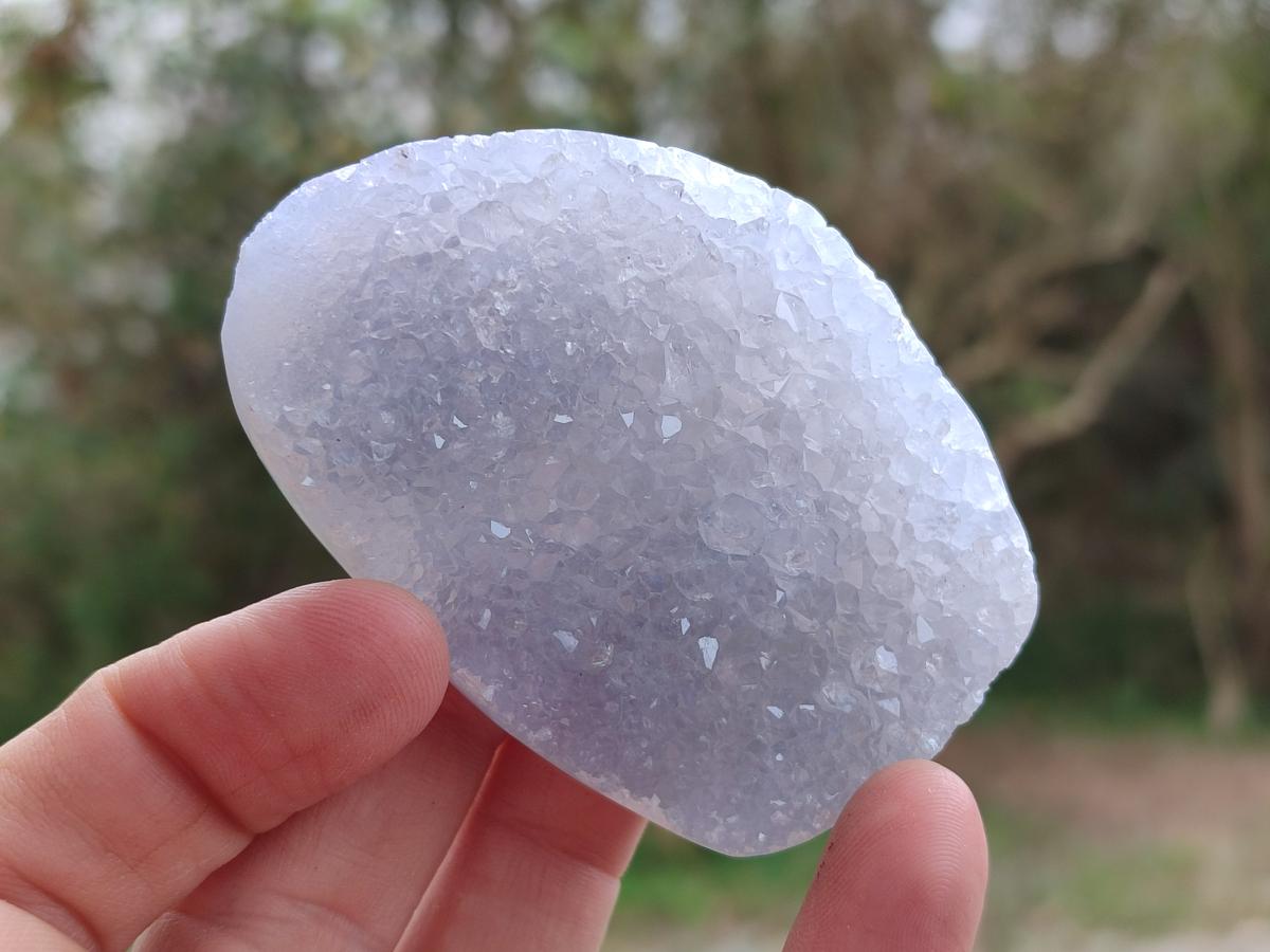 Polished Blue Lace Agate Standing Display Pieces and Free Forms x 12 From Nsanje, Malawi - Toprock Gemstones and Minerals 