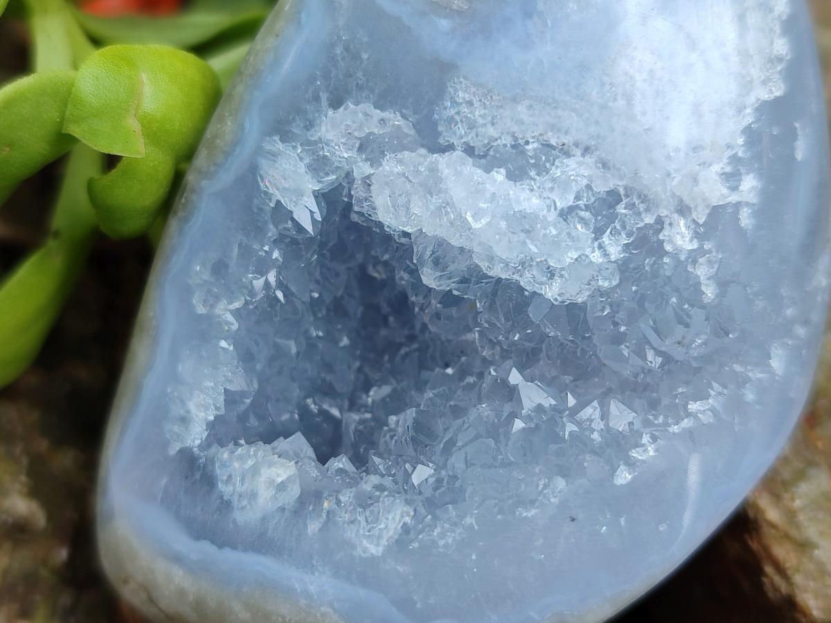 Polished Blue Lace Agate Standing Display Pieces and Free Forms x 12 From Nsanje, Malawi - Toprock Gemstones and Minerals 