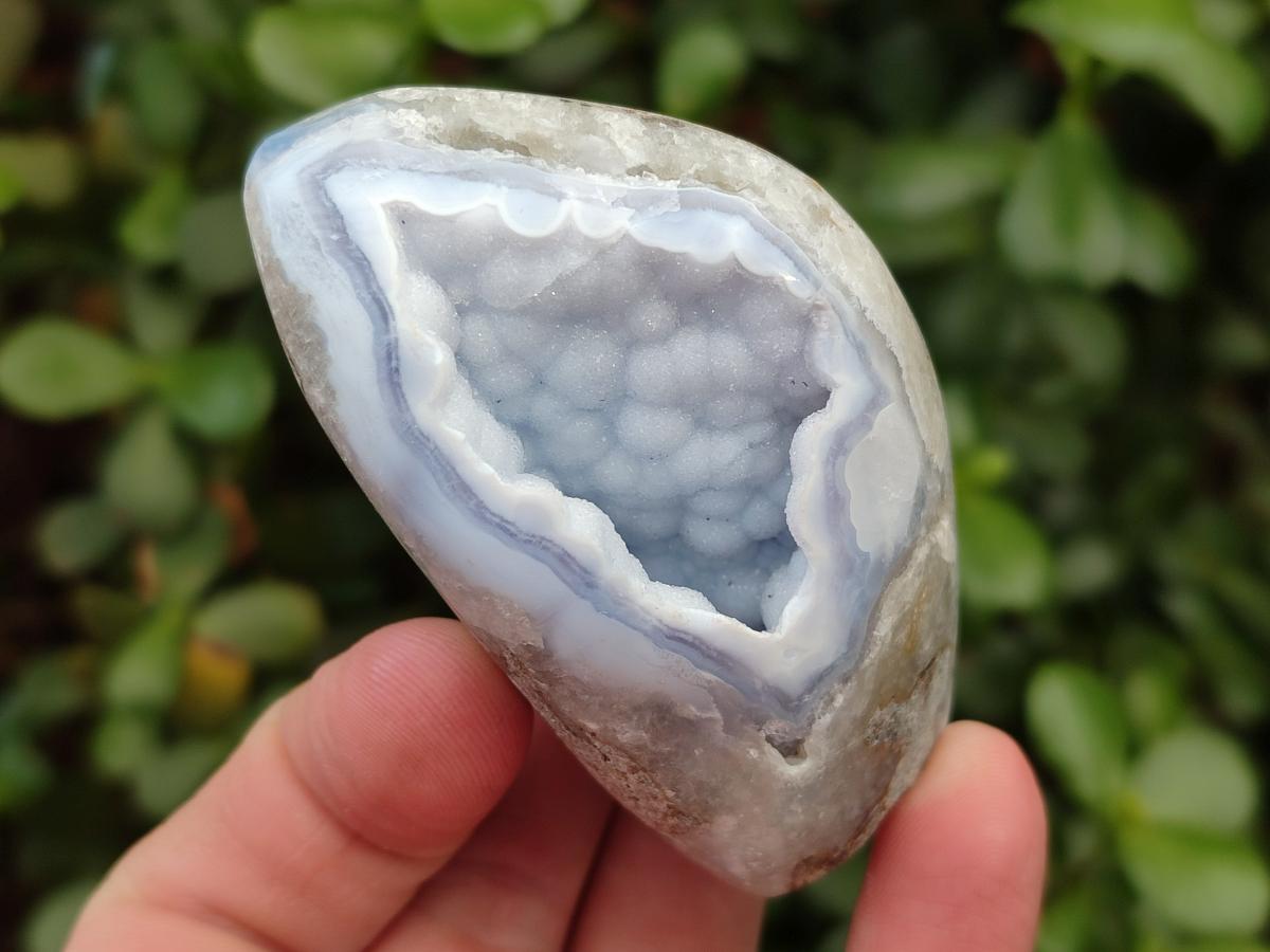 Polished Blue Lace Agate Standing Display Pieces and Free Forms x 12 From Nsanje, Malawi - Toprock Gemstones and Minerals 