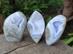 Polished Blue Lace Agate Standing Display Pieces and Free Forms x 12 From Nsanje, Malawi - Toprock Gemstones and Minerals 