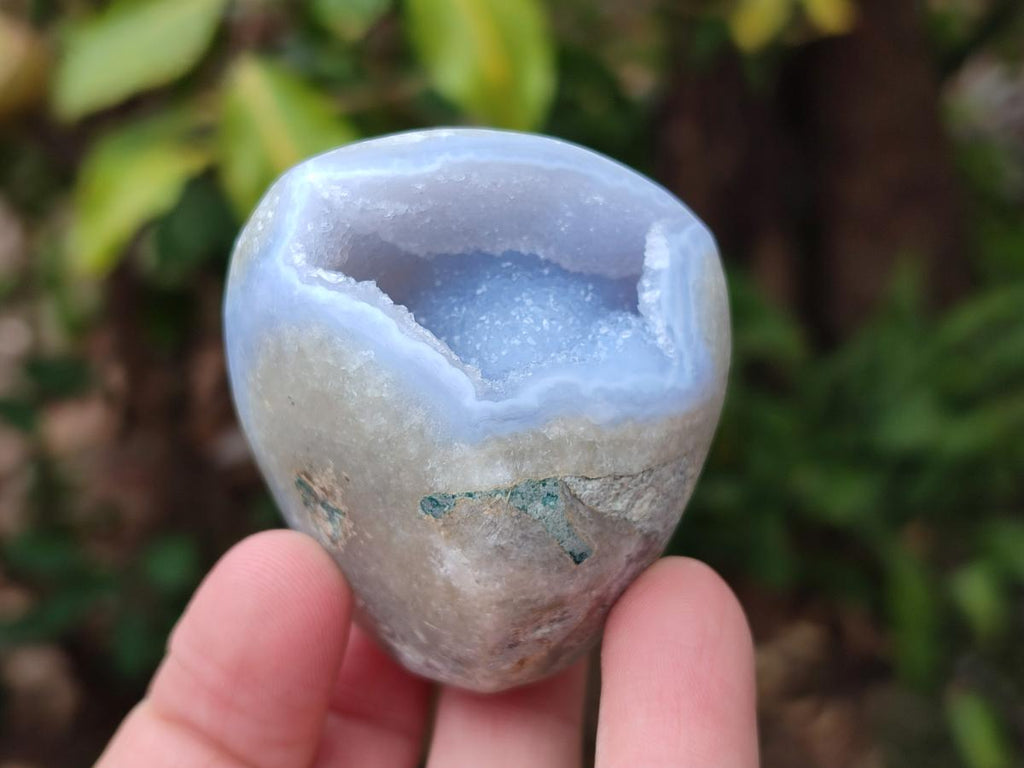 Polished Blue Lace Agate Standing Display Pieces and Free Forms x 12 From Nsanje, Malawi - Toprock Gemstones and Minerals 