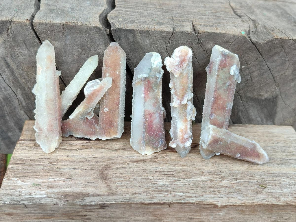 Natural Drusy Hematoid Tinted Fairy Spirit Quartz Single Crystals  x 70 From South Africa - Toprock Gemstones and Minerals 