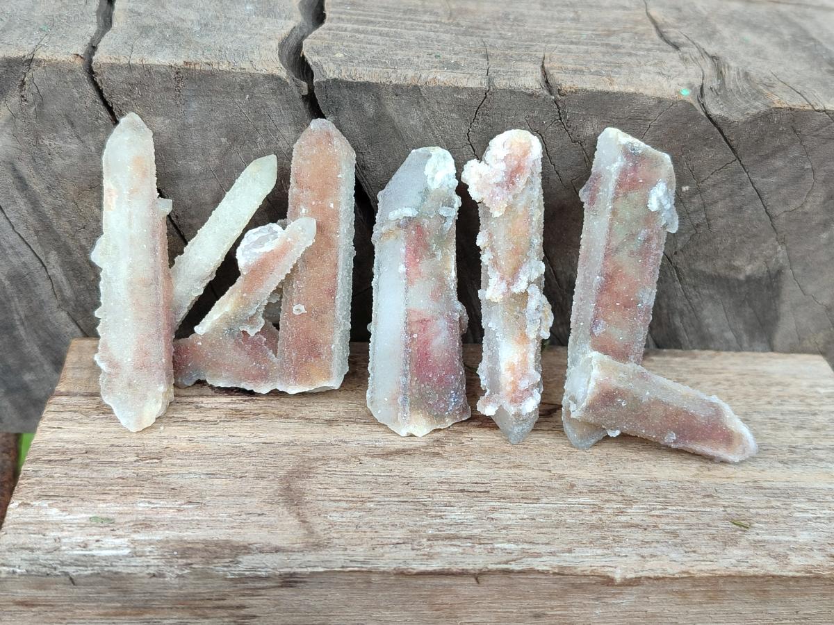 Natural Drusy Hematoid Tinted Fairy Spirit Quartz Single Crystals  x 70 From South Africa - Toprock Gemstones and Minerals 