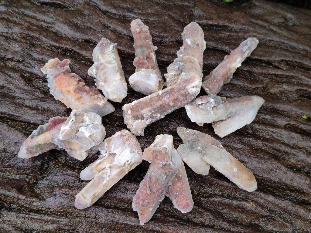 Natural Drusy Hematoid Tinted Fairy Spirit Quartz Single Crystals  x 70 From South Africa - Toprock Gemstones and Minerals 
