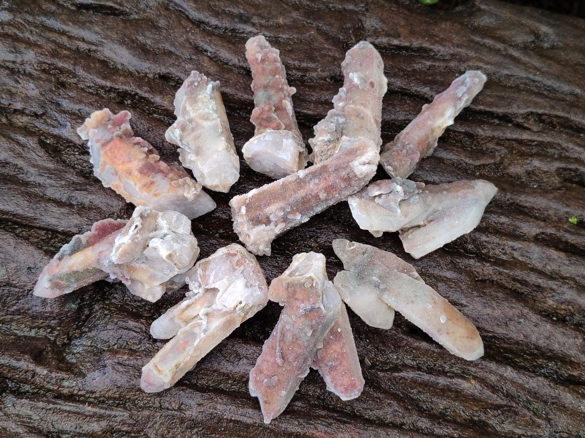 Natural Drusy Hematoid Tinted Fairy Spirit Quartz Single Crystals  x 70 From South Africa - Toprock Gemstones and Minerals 