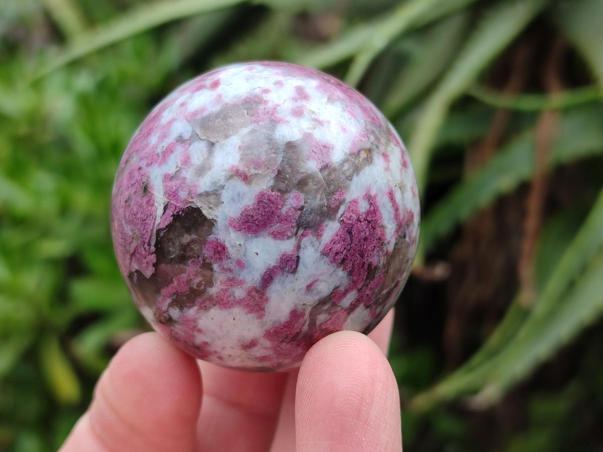 Polished Rubellite Pink Tourmaline Spheres x 6 From Ambatondrazaka, Madagascar - Toprock Gemstones and Minerals 